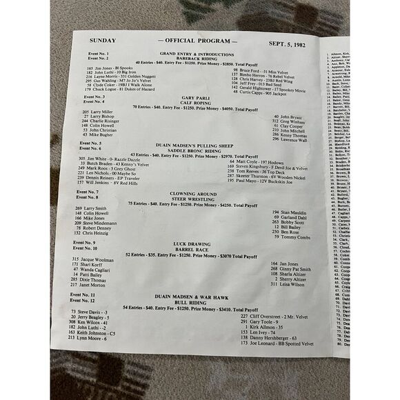 VTG Rodeo Memorabilia 1982 Winston Rodeo Series Give'em Hell Rodeo Club SIGNED - Picture 6 of 16